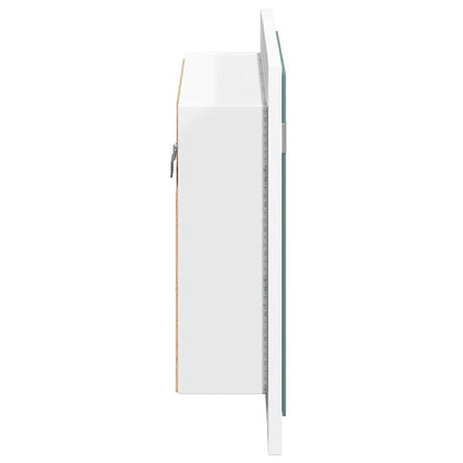 LED-speilskap hvit 60x12x45 cm akryl