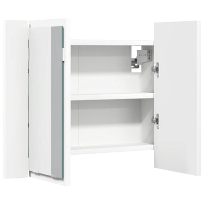 LED-speilskap hvit 60x12x45 cm akryl