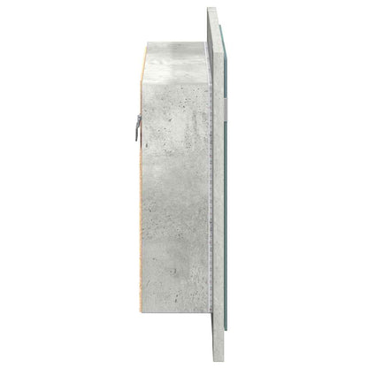 LED-speilskap betonggrå 60x12x45 cm akryl