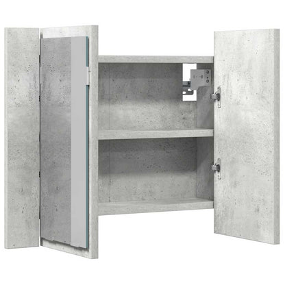 LED-speilskap betonggrå 60x12x45 cm akryl