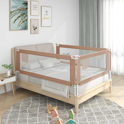 Sengehest småbarn gråbrun 160x25 cm stoff