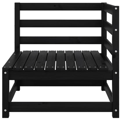 Hagesofa 2-seters med puter svart heltre furu