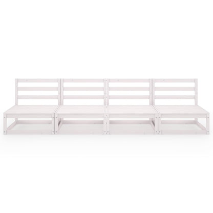 4-seters hagesofa hvit heltre furu