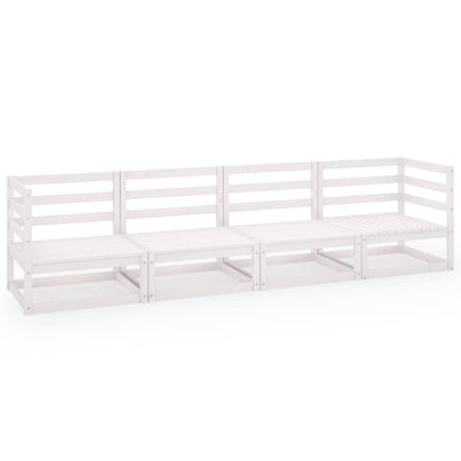 4-seters hagesofa hvit heltre furu
