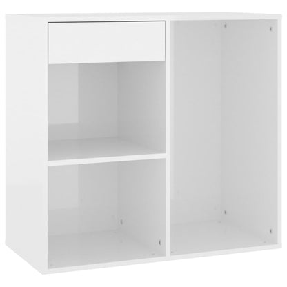 Sminkeskap høyglans hvit 80x40x75 cm konstruert tre