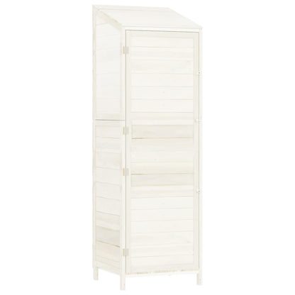 Hageskur hvit 55x52x174,5 cm heltre gran