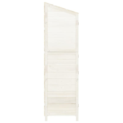 Hageskur hvit 55x52x174,5 cm heltre gran