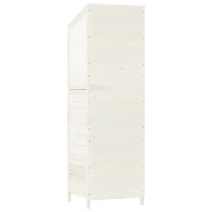 Hageskur hvit 55x52x174,5 cm heltre gran