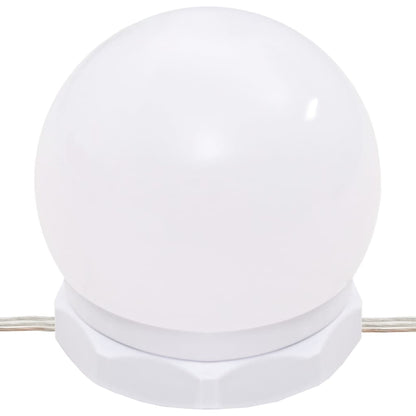 Speilskap med LED brun eik 60x31,5x62 cm