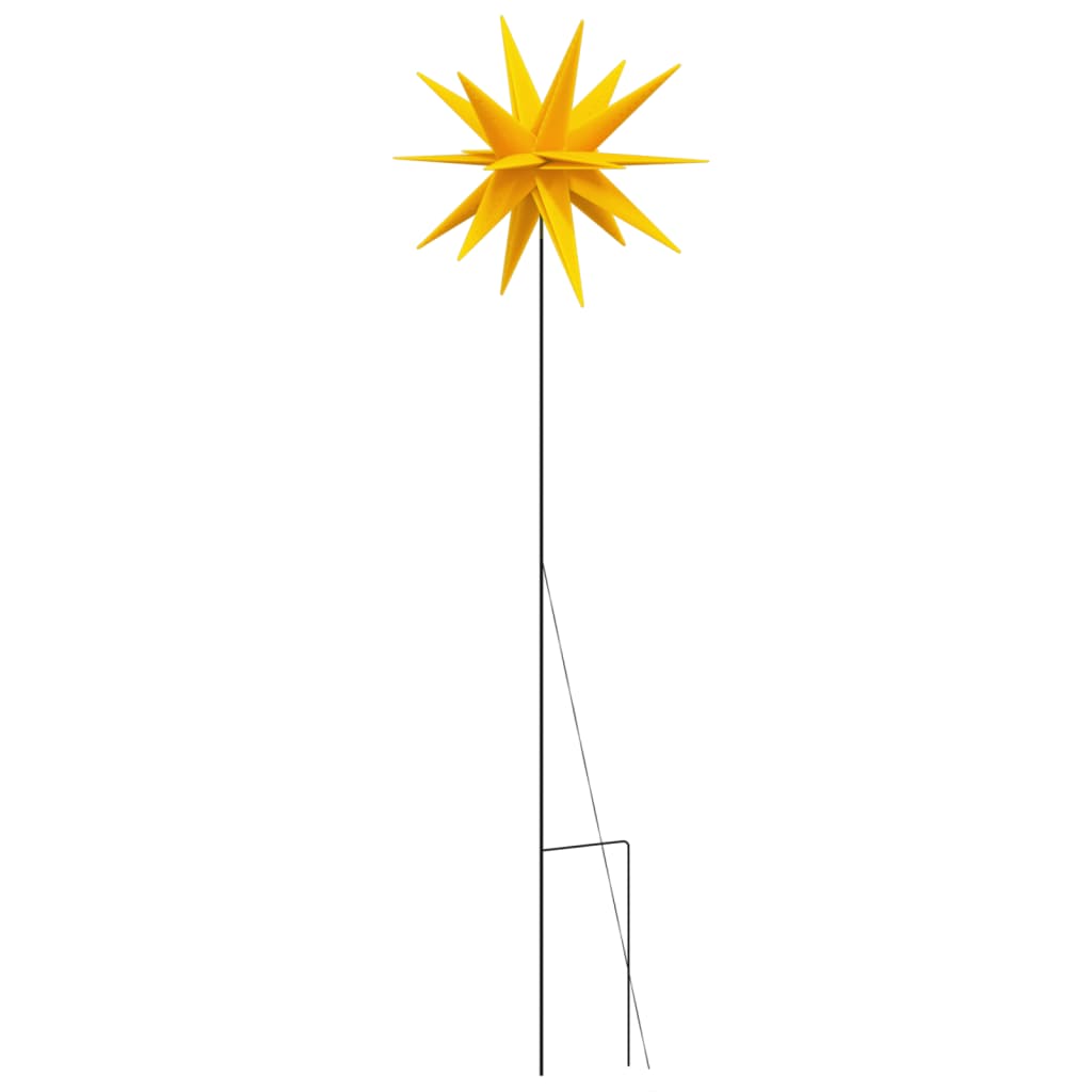 Julelys med bakkeplugg og LED foldbar gul 57 cm