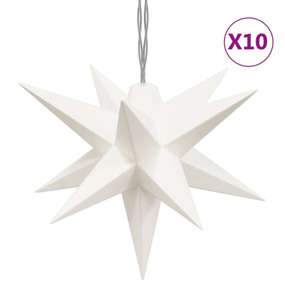 Julelys med 10 LED hvit 10 cm