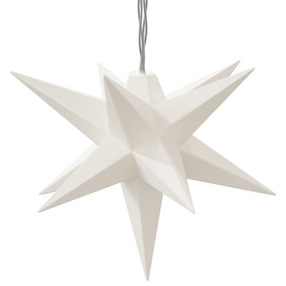 Julelys med 10 LED hvit 10 cm