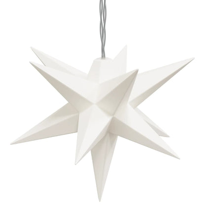 Julelys med 10 LED hvit 10 cm