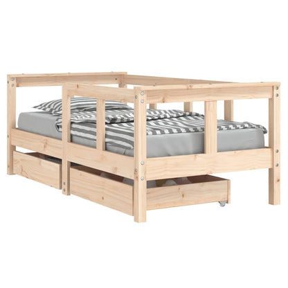 Barnesengeramme med skuffer 70x140 cm heltre furu