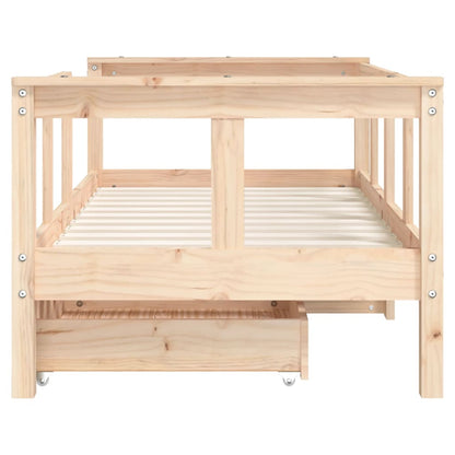 Barnesengeramme med skuffer 70x140 cm heltre furu