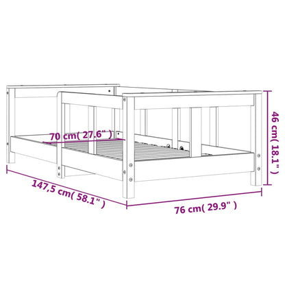 kBarnesengeramme hvit 70x140 cm - Koselig og trygg soveplass