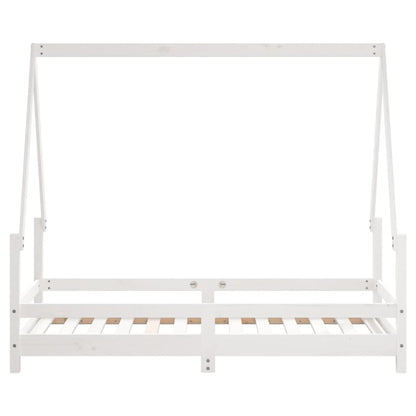 Barnesengeramme hvit 80x160 cm heltre furu