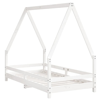 Barnesengeramme hvit 80x160 cm heltre furu