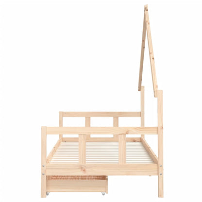 Barnesengeramme med skuffer 90x190 cm heltre furu