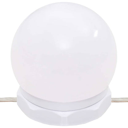 Sminkebord med LED svart 90x50x132,5 cm konstruert tre