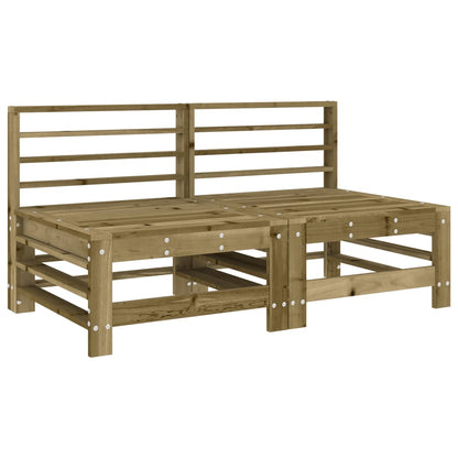 2 stk sofaseter med puter, impregnert tre