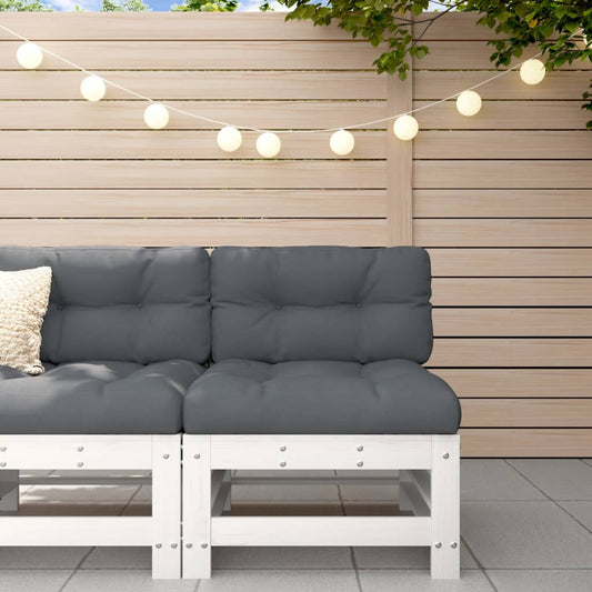 Hagemidtsofa hvit heltre furu