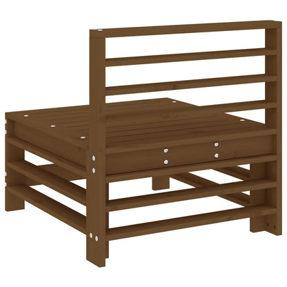Hagemidtsofa honningbrun heltre furu