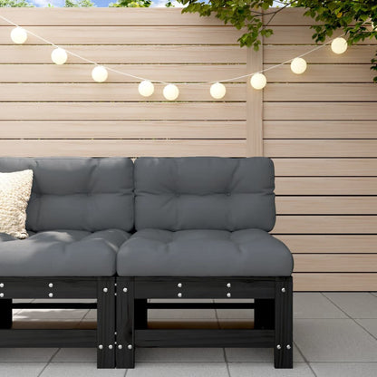 Hagemidtsofa svart heltre furu