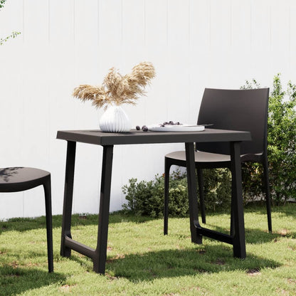 Campingbord antrasitt 79x56x64 cm PP tre-utseende