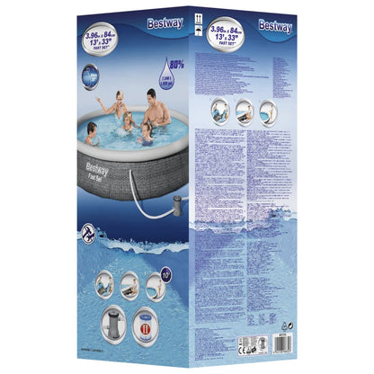 Oppblåsbart basseng Fast Set med pumpe 396x84 cm