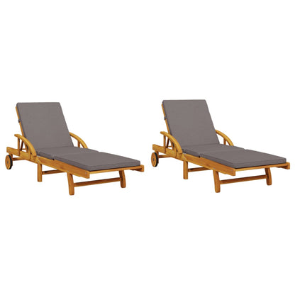 Solsenger 2 stk med bord heltre akasie