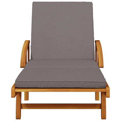 Solsenger 2 stk med puter 200x68x83 cm heltre akasie