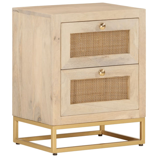 Nattbord 40x30x50 cm heltre mango og jern