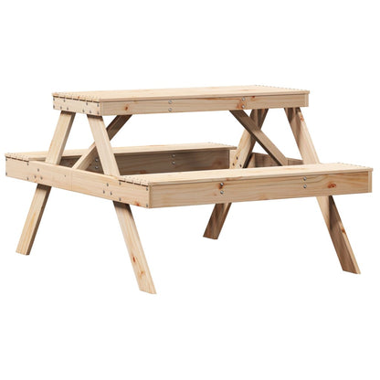 Piknikbord 105x134x75 cm heltre furu
