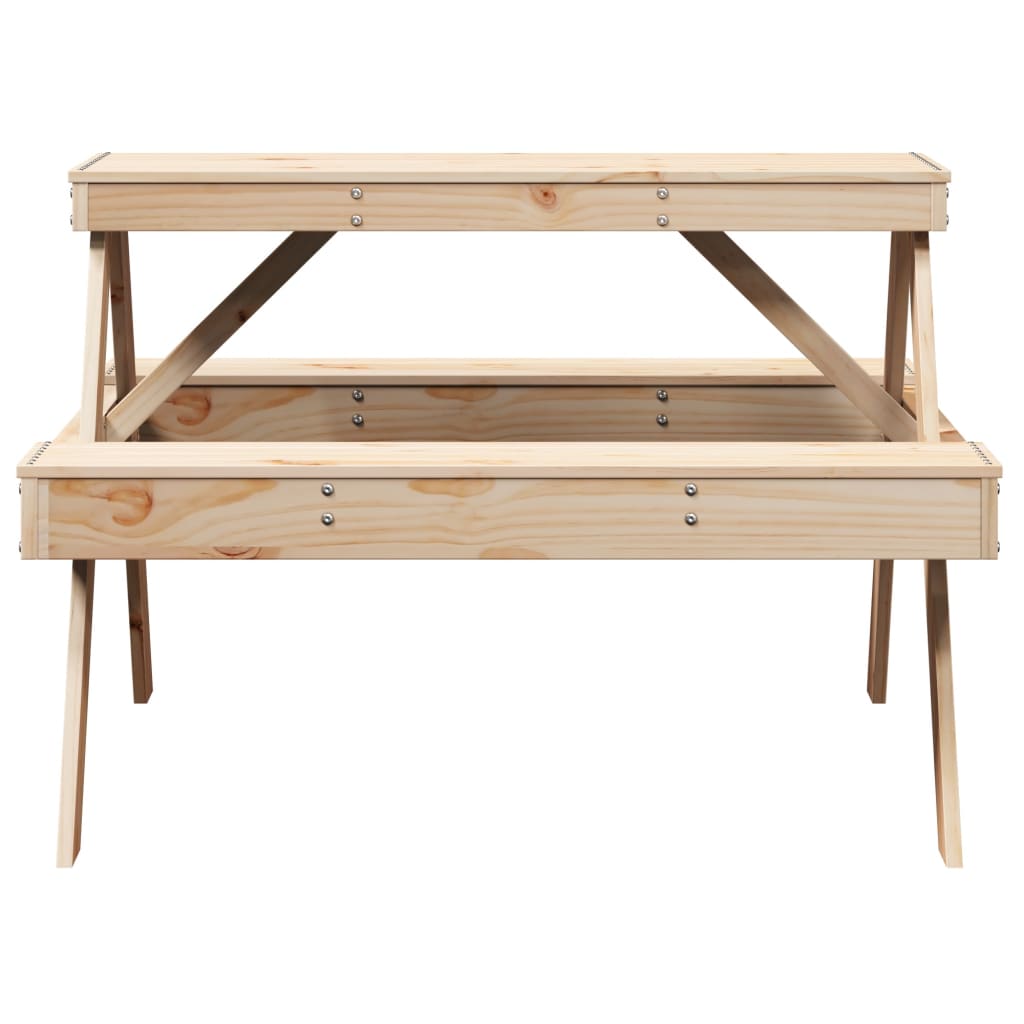 Piknikbord 105x134x75 cm heltre furu