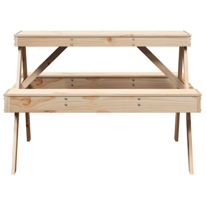 Piknikbord 105x134x75 cm heltre furu