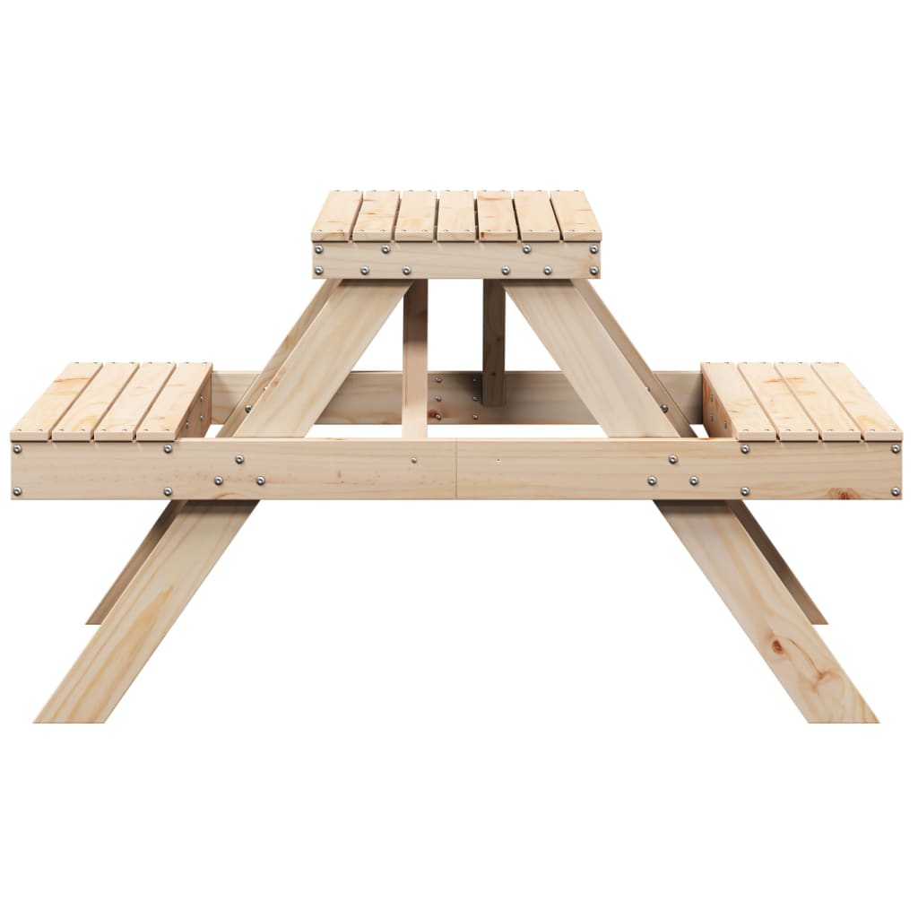Piknikbord 105x134x75 cm heltre furu