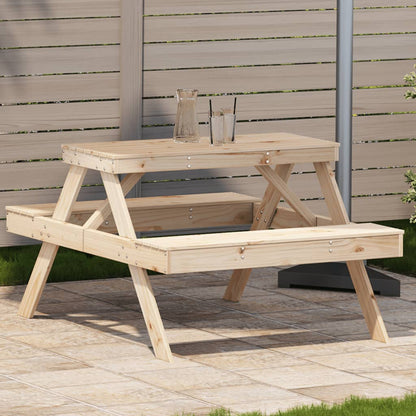 Piknikbord 105x134x75 cm heltre furu
