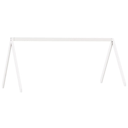 Køyeseng med tak hvit 90x200 cm heltre furu