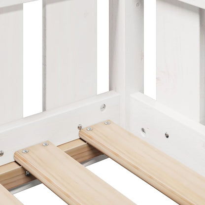 Barnesengeramme hvit 80x160 cm heltre furu