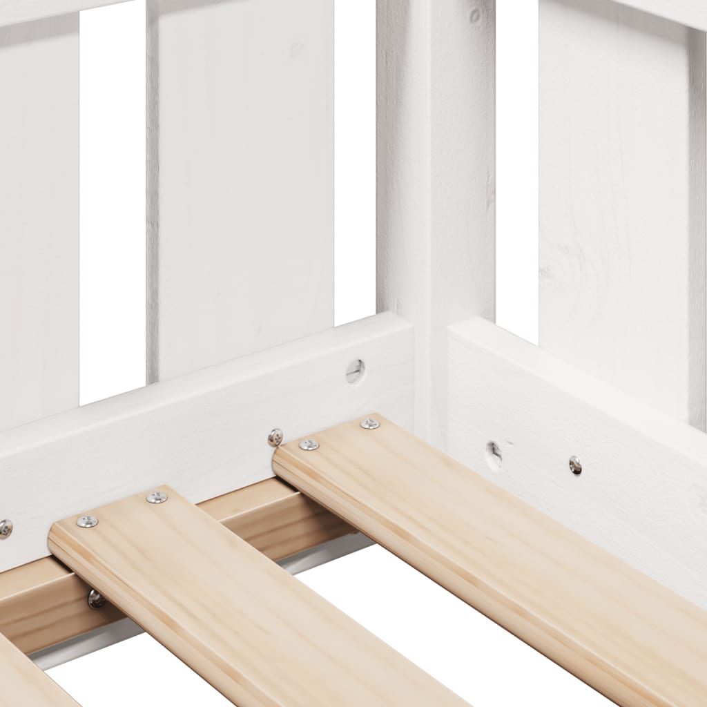 Barnesengeramme hvit 70x140 cm heltre furu