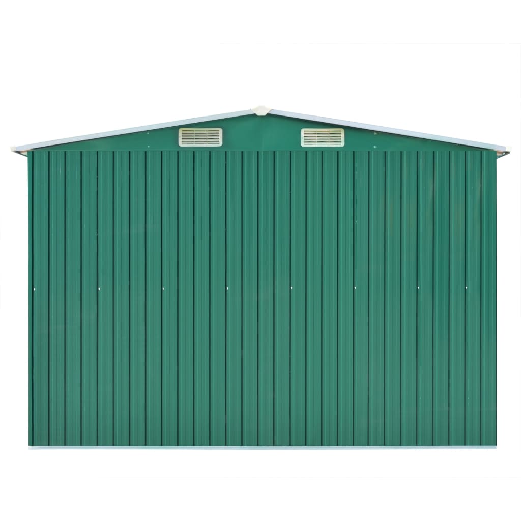 Hageskjul 257x298x178 cm metall grønn