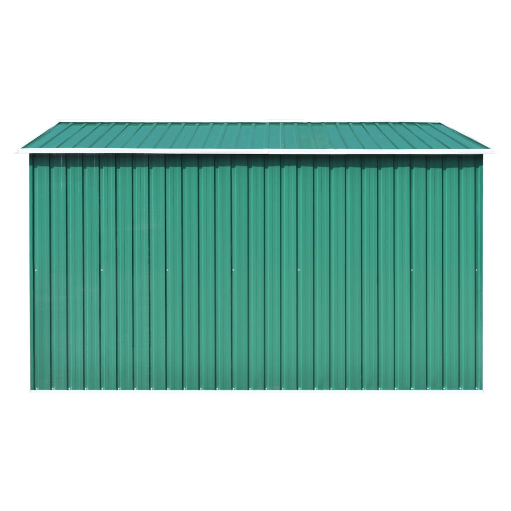 Hageskjul 257x298x178 cm metall grønn