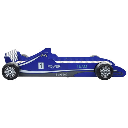 Barneseng racerbil 90x200 cm blå
