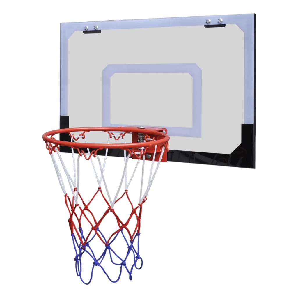 Basketballsett med kurv, ball og pumpe