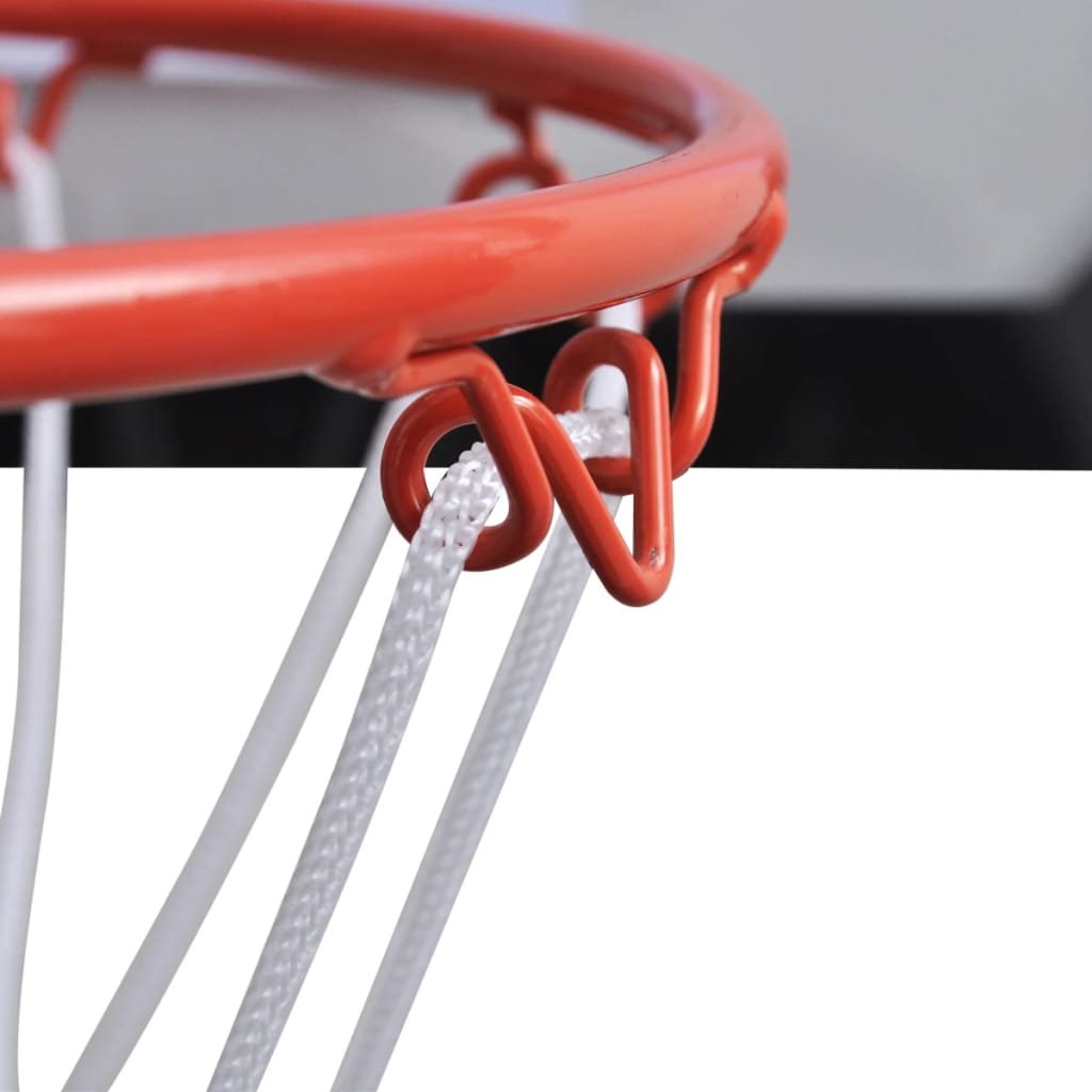 Basketballsett med kurv, ball og pumpe