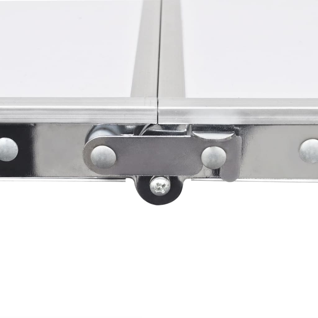 Sammenleggbart campingbord med 4 krakker aluminium 120x60 cm
