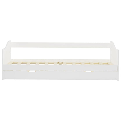 Hvit uttrekkbar sovesofa, 90x200 cm