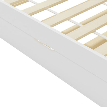 Hvit uttrekkbar sovesofa, 90x200 cm