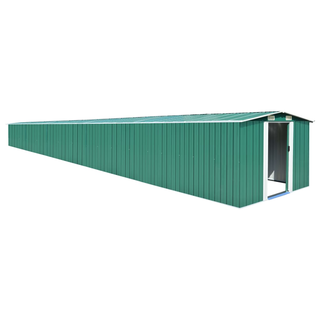 Hageskur grønn 257x990x181 cm galvanisert stål